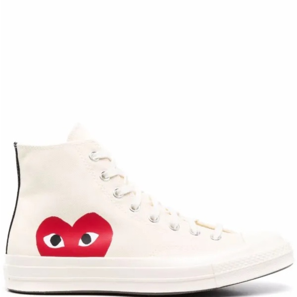 Comme des Garcons PLAY x Converse Cream High Tops